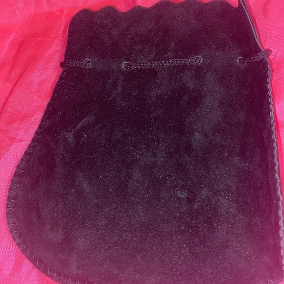 Vintage Black Draw string bag for jewellery change other cosmetics like new - Picture 3 of 3